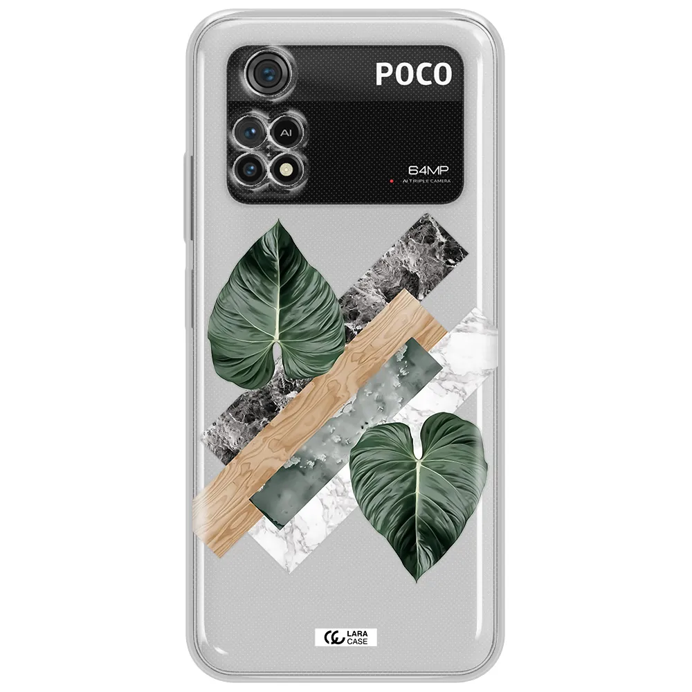 Tropical Leaves Xiaomi Poco M4 Pro 4G Clear Tpu Case