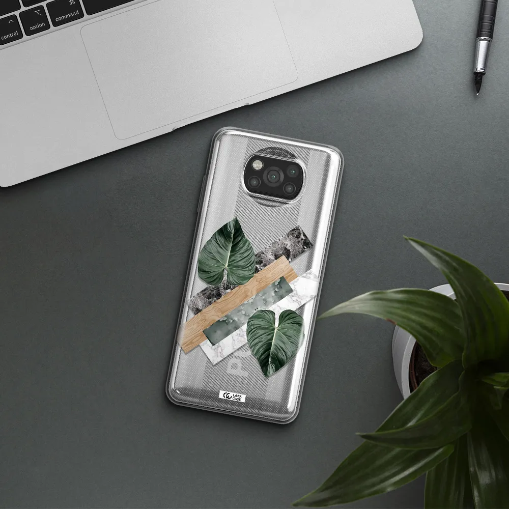 Tropical Leaves Xiaomi Poco X3 Clear TPU Case