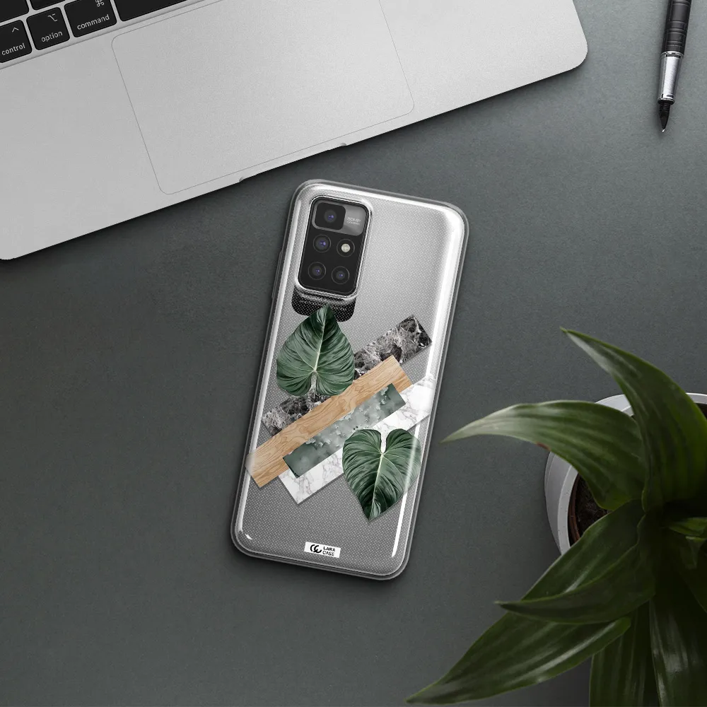 Tropical Leaves Xiaomi Redmi 10 Clear TPU Case