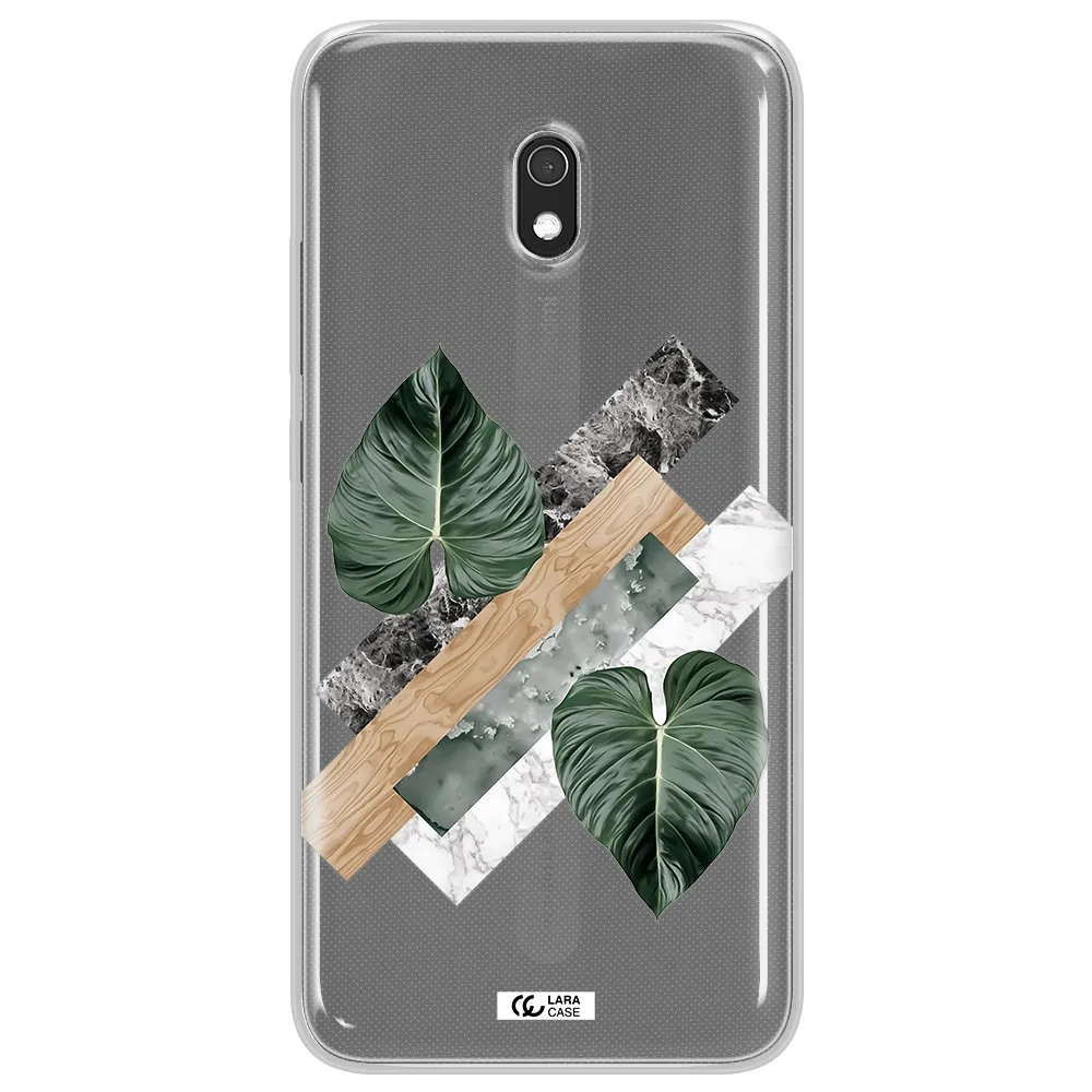 Tropical Leaves Xiaomi Redmi 8A Clear TPU Case