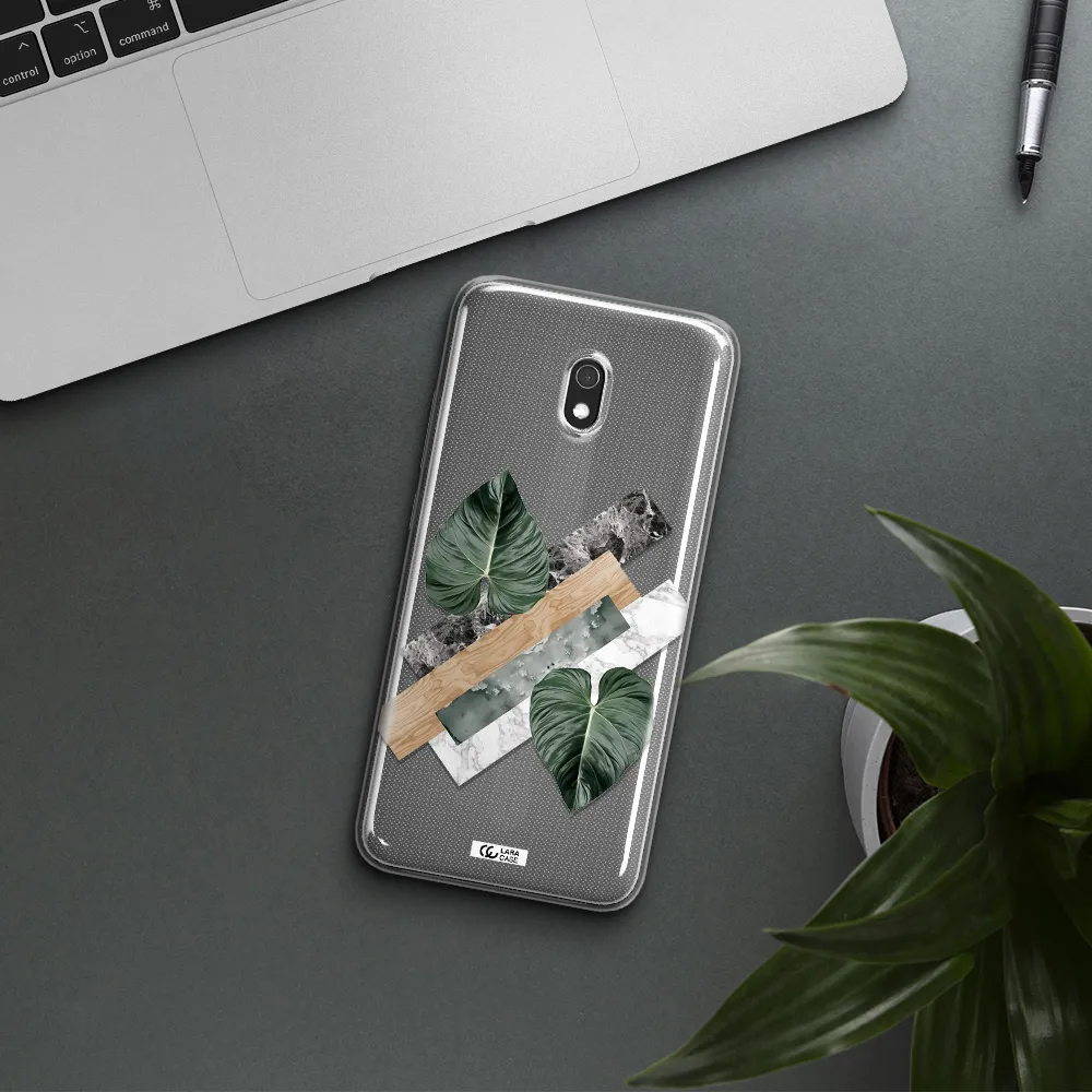 Tropical Leaves Xiaomi Redmi 8A Clear TPU Case