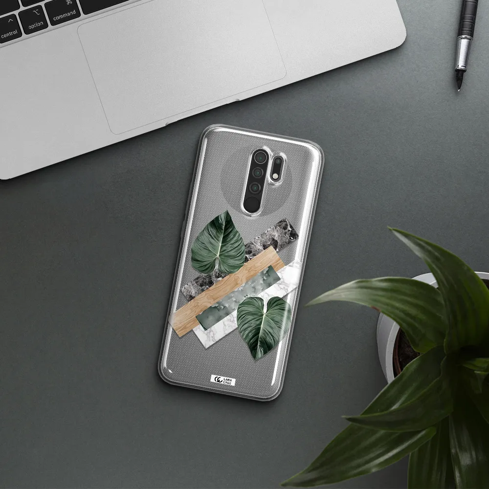 Tropical Leaves Xiaomi Redmi 9 Clear TPU Case