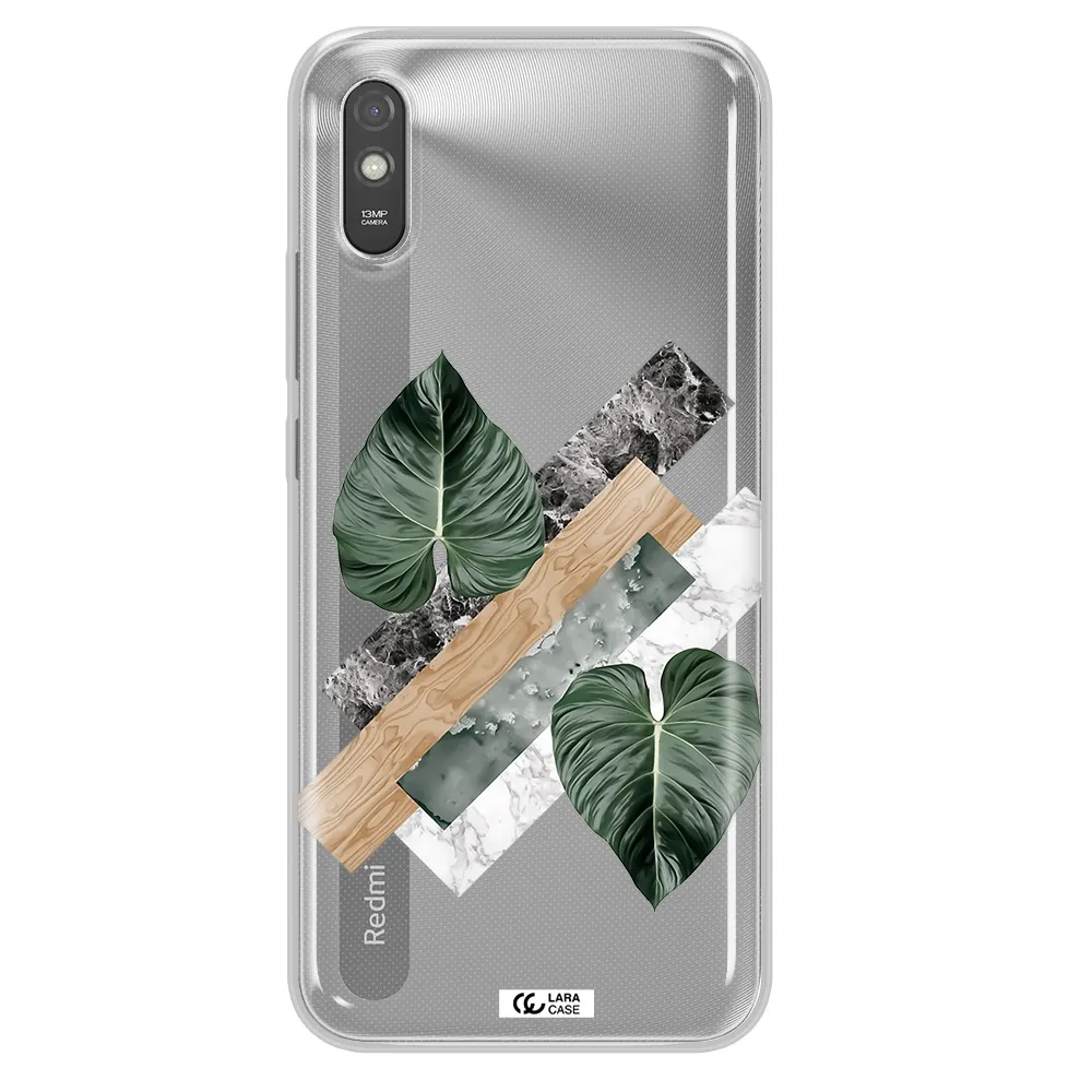 Tropical Leaves Xiaomi Redmi 9A Clear TPU Case