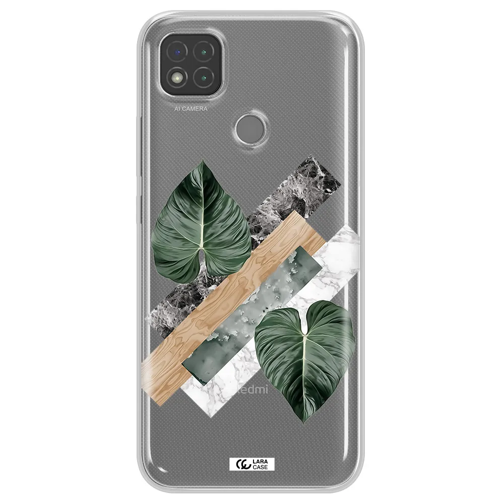 Tropical Leaves Xiaomi Redmi 9C Clear TPU Case