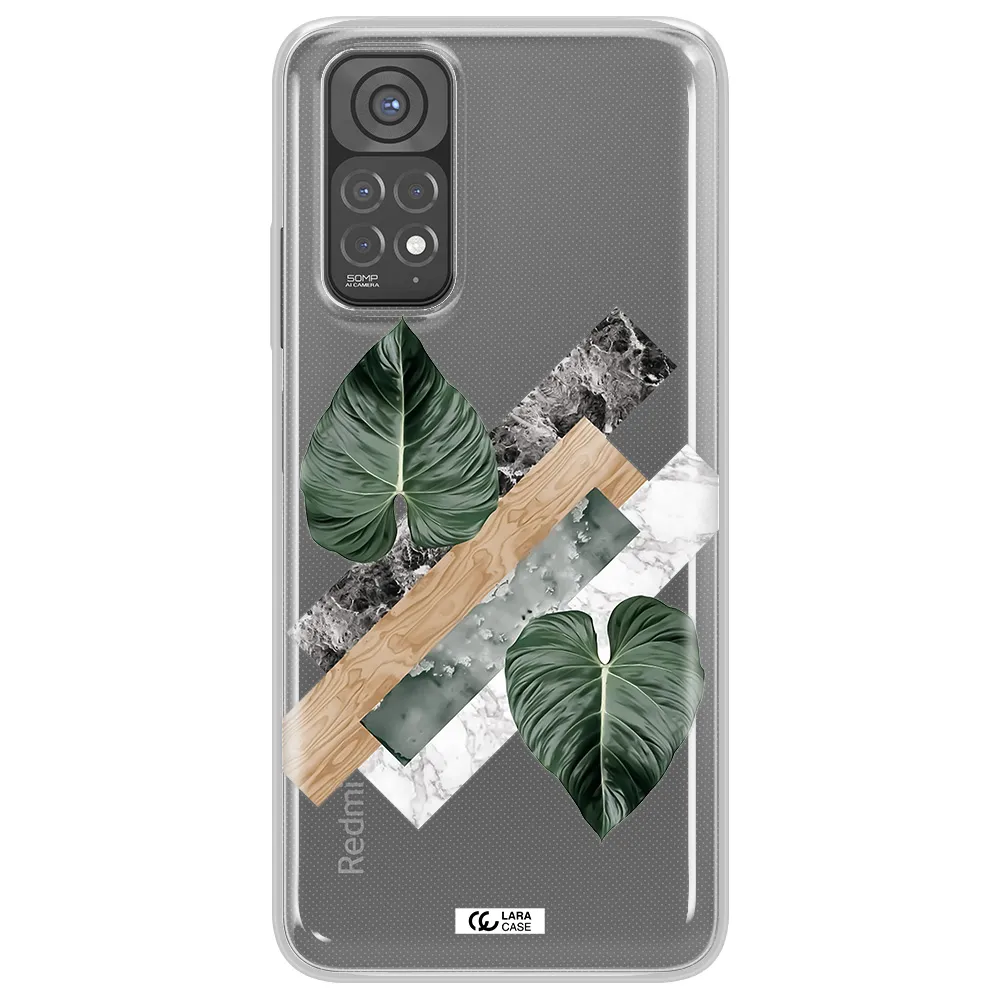 Tropical Leaves Xiaomi Redmi Note 11 Clear TPU Case
