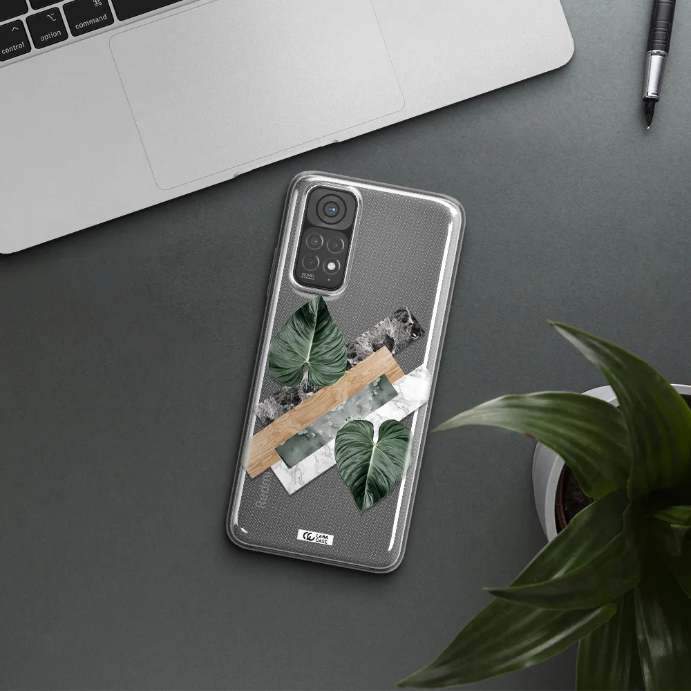 Tropical Leaves Xiaomi Redmi Note 11 Clear TPU Case