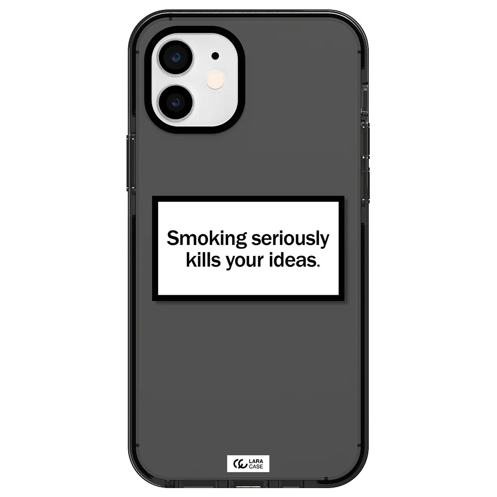 Cigarette Damage Apple iPhone 11 impact Smoke Black Case