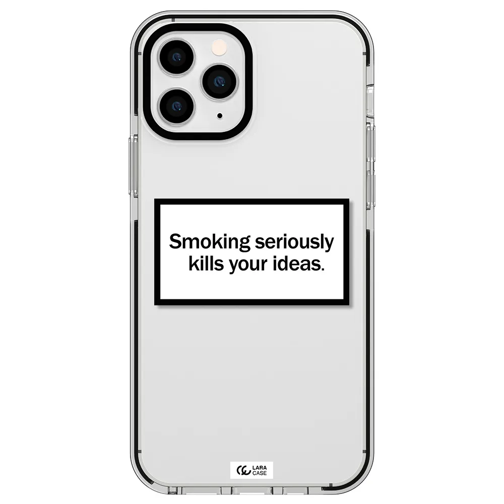 Cigarette Damage Apple iPhone 11 pro max impact black border Case
