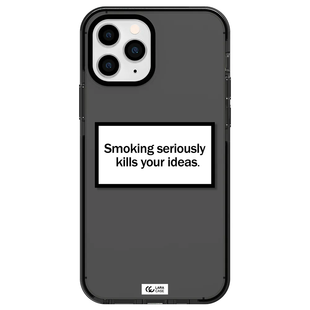 Cigarette Damage Apple iPhone 11 pro max impact Smoke Black Case