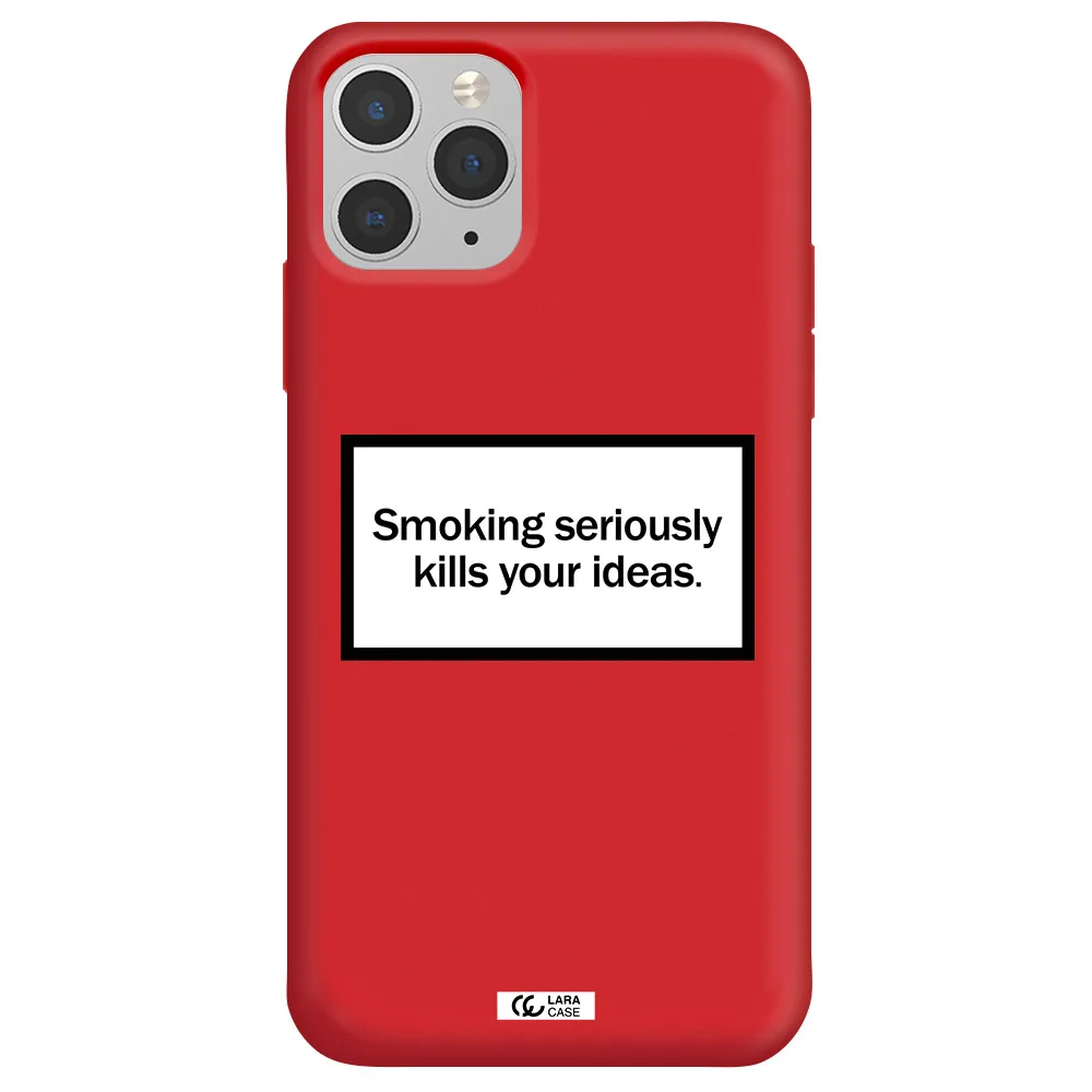 Cigarette Damage Apple iPhone 11 pro max Silicone Imperial Red Case