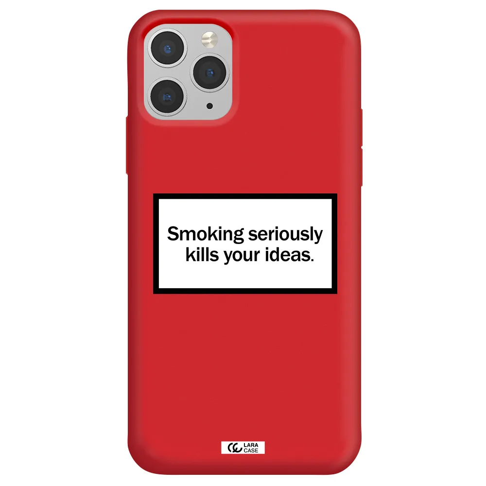 Cigarette Damage Apple iPhone 11 pro Silicone Imperial Red Case