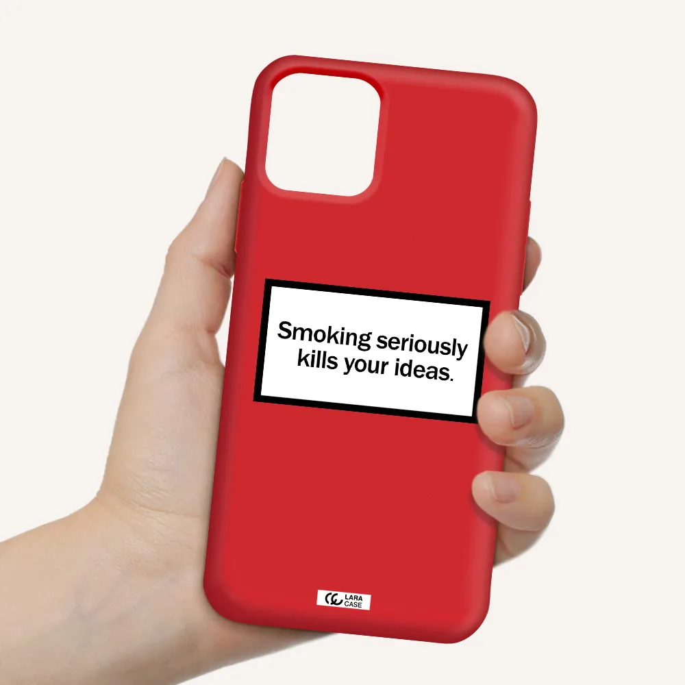 Cigarette Damage Apple iPhone 11 pro Silicone Imperial Red Case