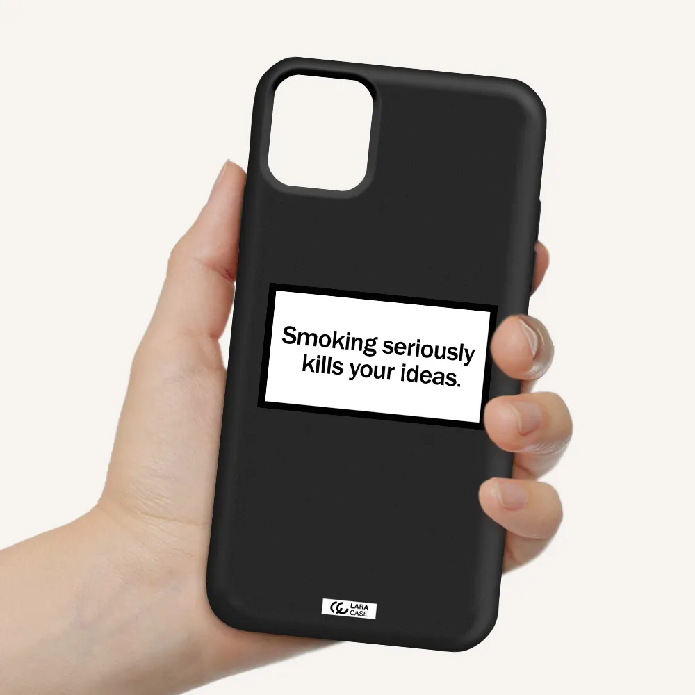 Cigarette Damage Apple iPhone 11 Silicone black Case