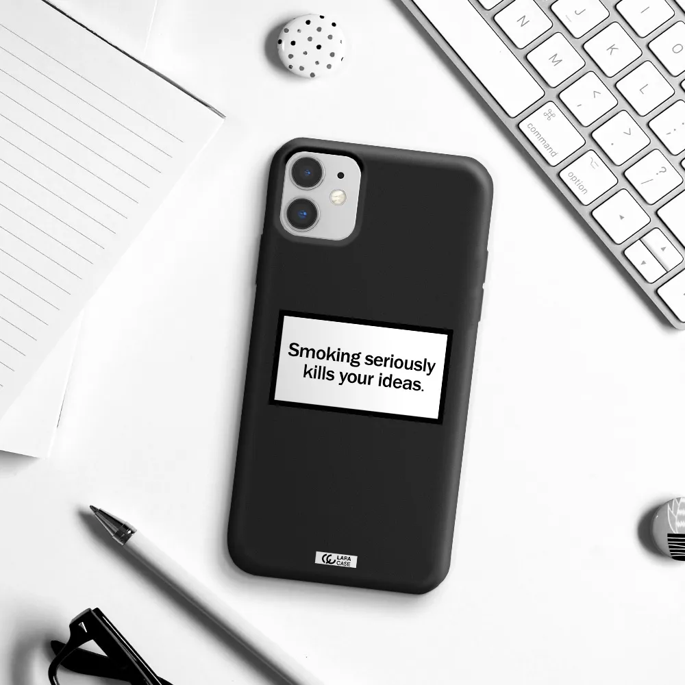 Cigarette Damage Apple iPhone 11 Silicone black Case