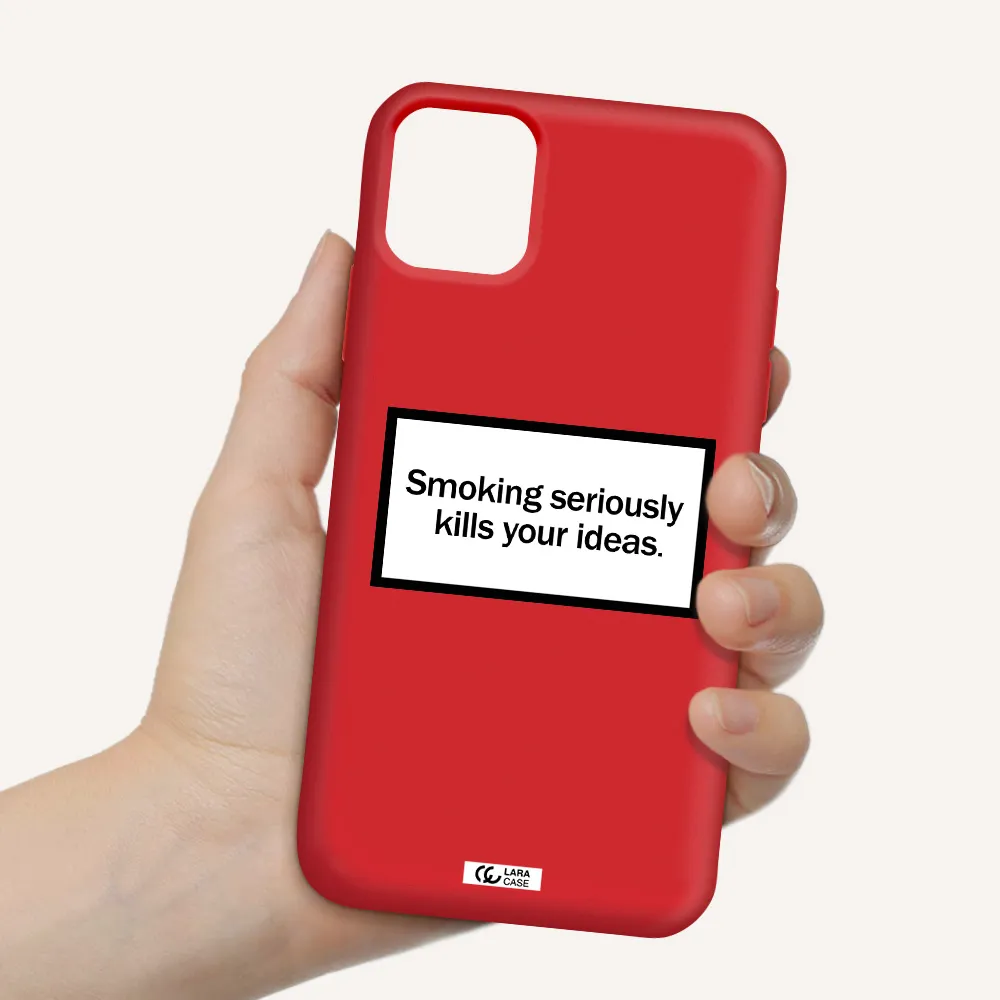 Cigarette Damage Apple iPhone 11 Silicone Imperial Red Case