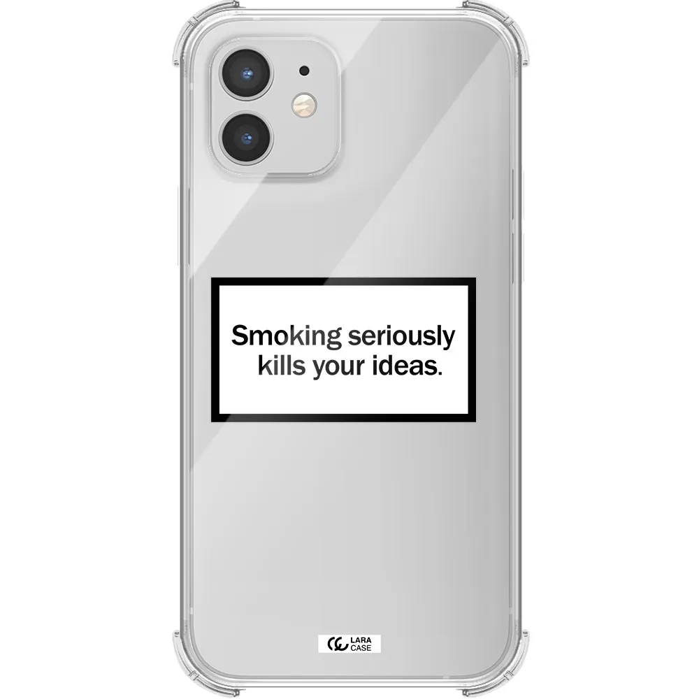 Cigarette Damage Apple iPhone 12 Clear PC Case