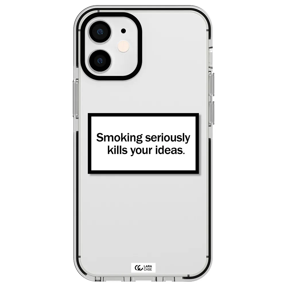 Cigarette Damage Apple iPhone 12 mini impact black border Case