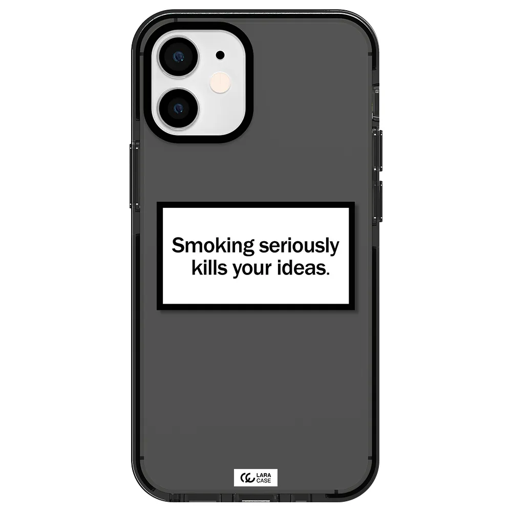 Cigarette Damage Apple iPhone 12 mini impact Smoke Black Case