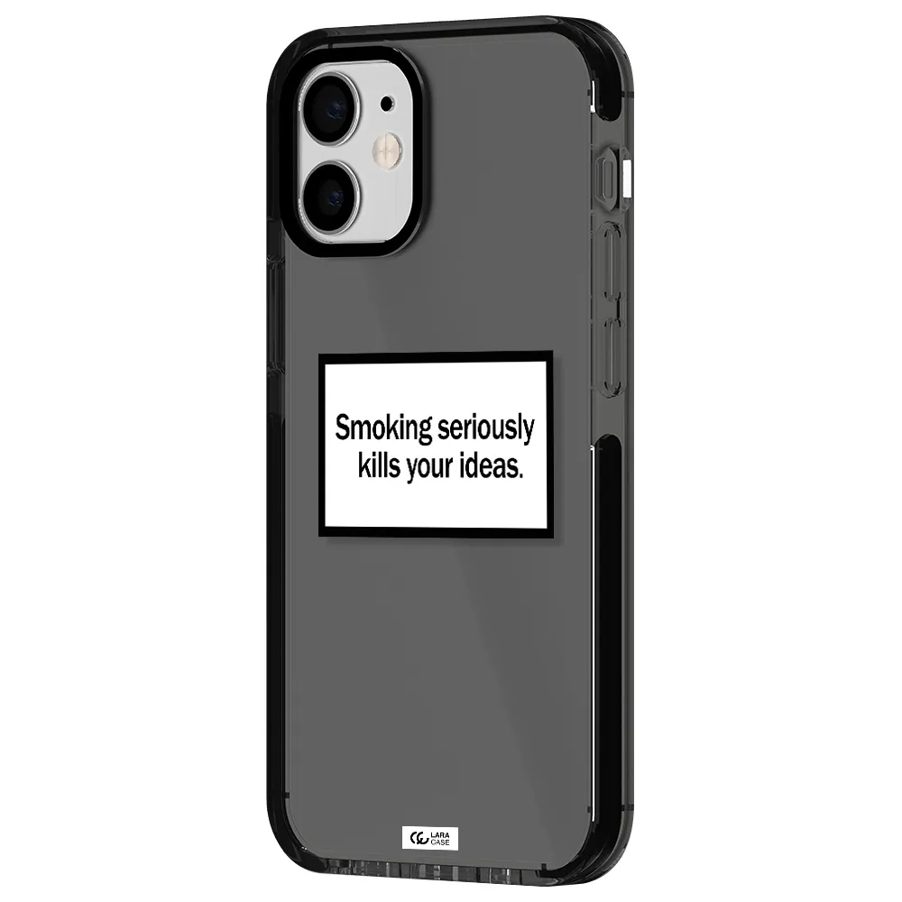 Cigarette Damage Apple iPhone 12 mini impact Smoke Black Case
