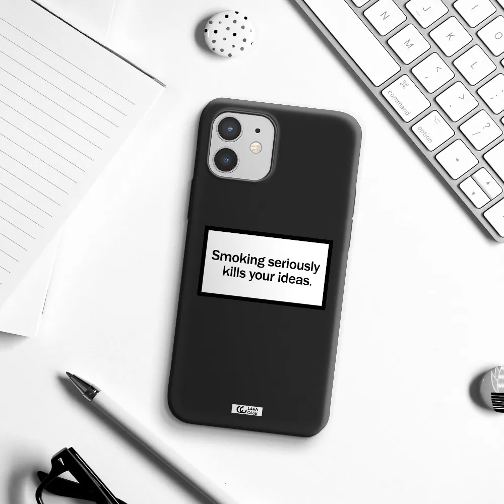 Cigarette Damage Apple iPhone 12 mini Silicone black Case