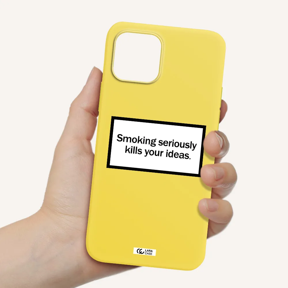 Cigarette Damage Apple iPhone 12 mini Silicone canary yellow Case