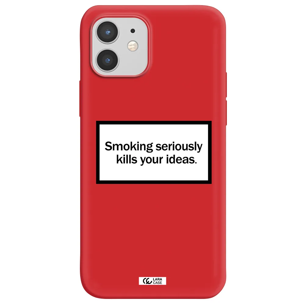 Cigarette Damage Apple iPhone 12 mini Silicone Imperial Red Case