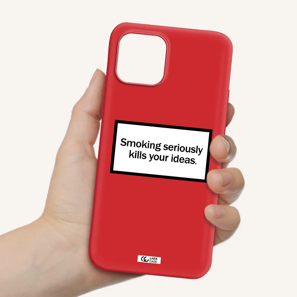 Cigarette Damage Apple iPhone 12 mini Silicone Imperial Red Case
