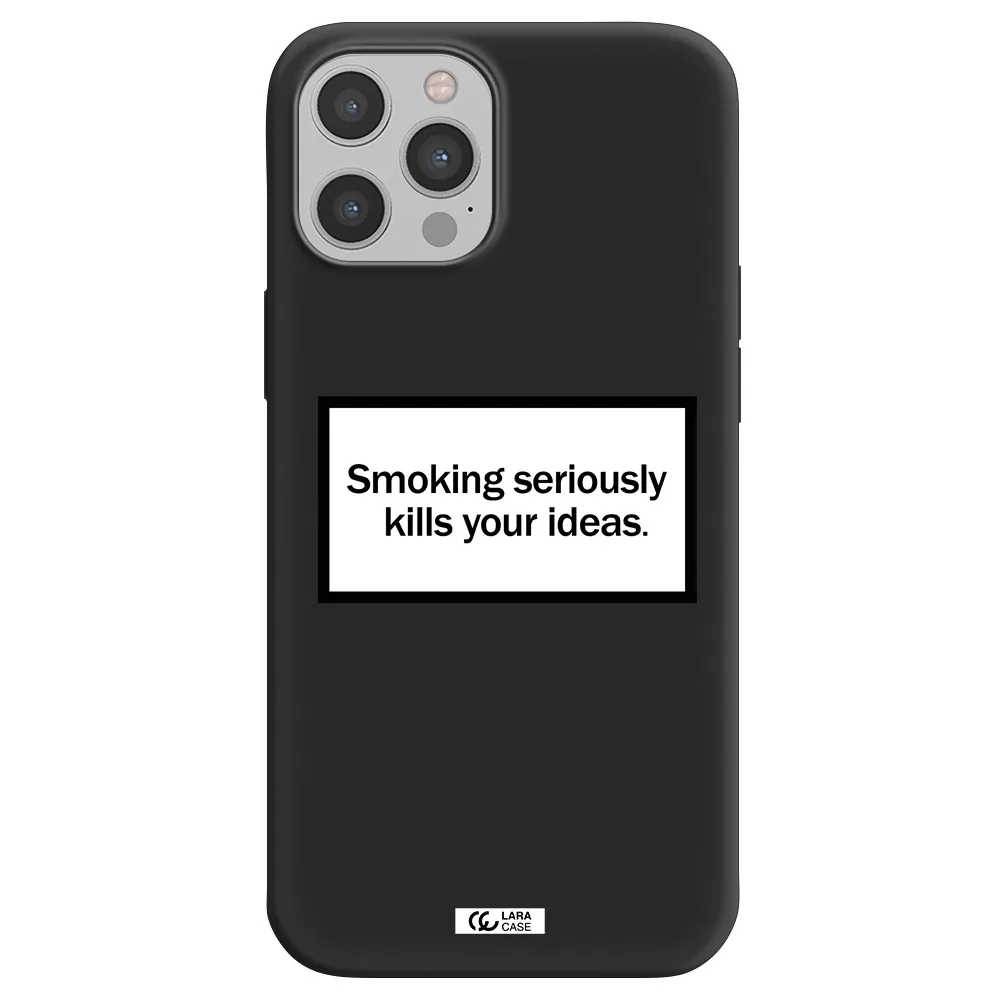 Cigarette Damage Apple iPhone 12 pro max Silicone black Case