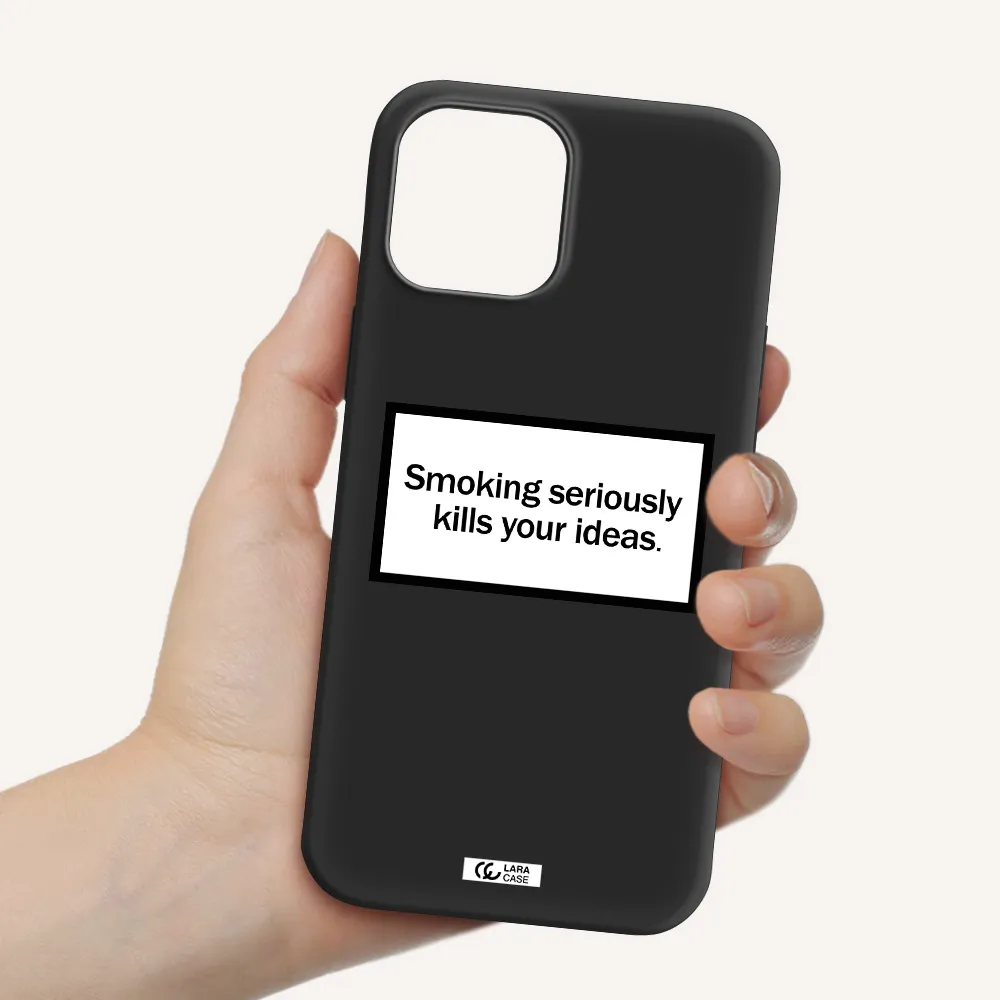 Cigarette Damage Apple iPhone 12 pro Silicone black Case