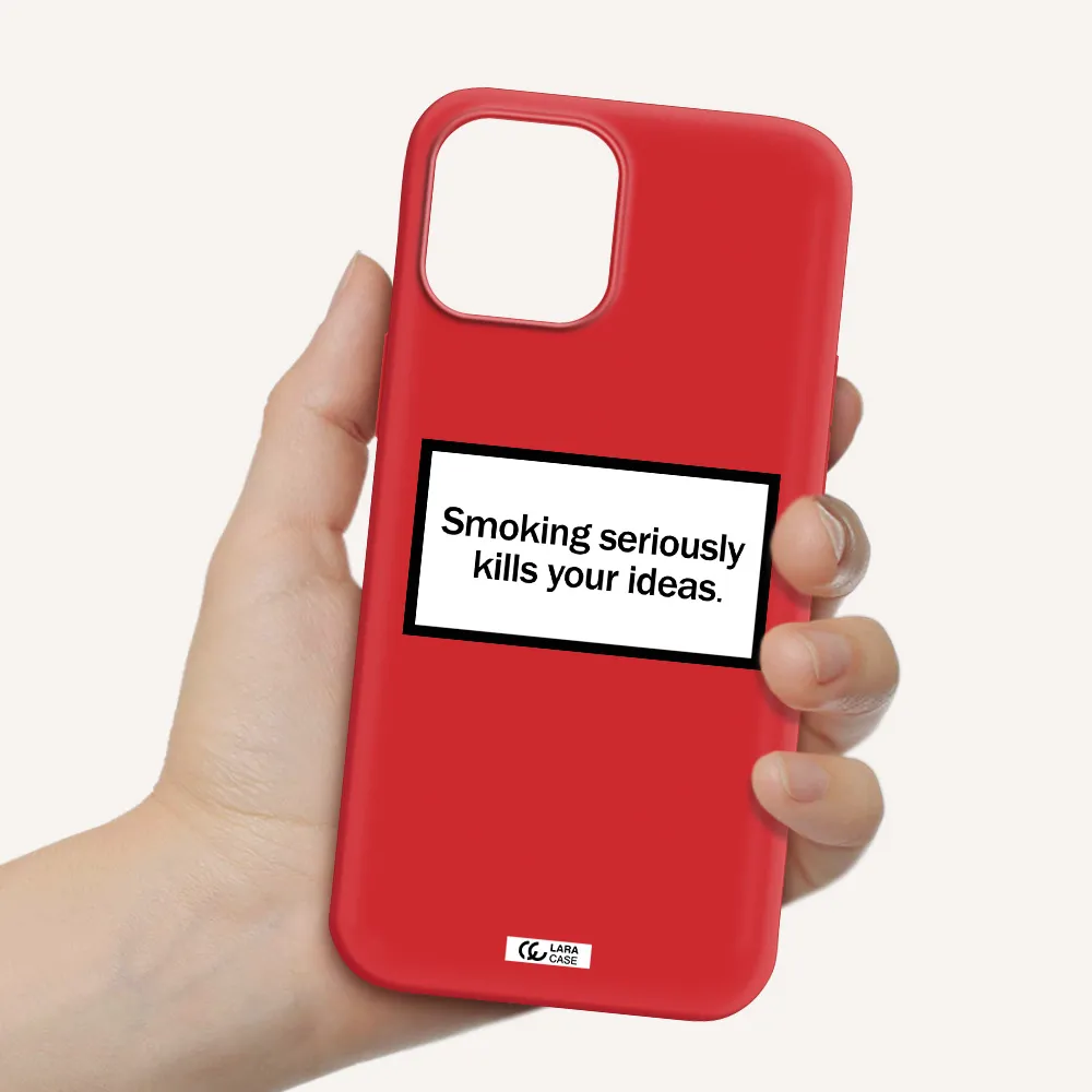 Cigarette Damage Apple iPhone 12 pro Silicone Imperial Red Case