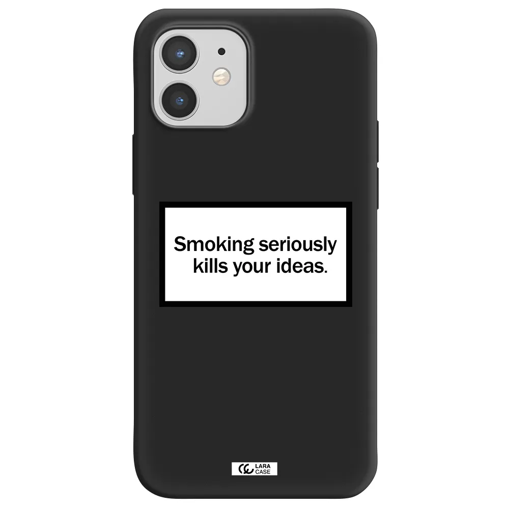 Cigarette Damage Apple iPhone 12 Silicone black Case