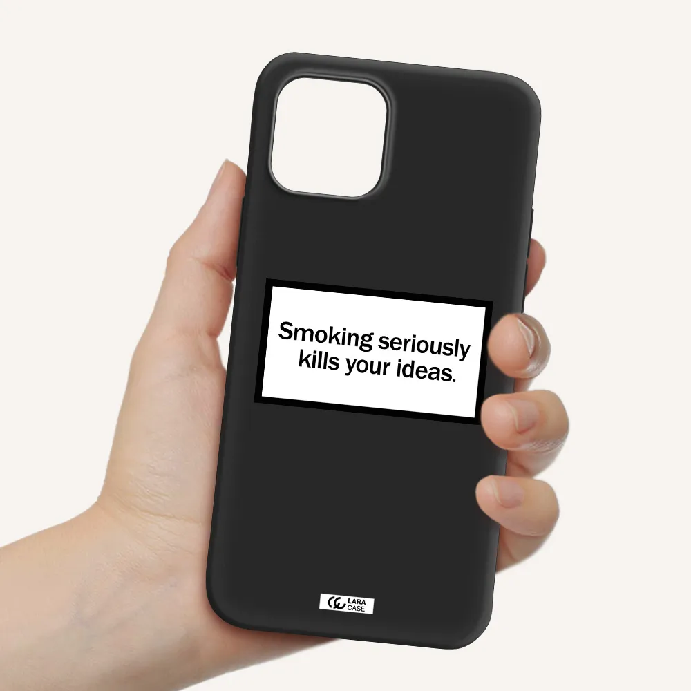 Cigarette Damage Apple iPhone 12 Silicone black Case