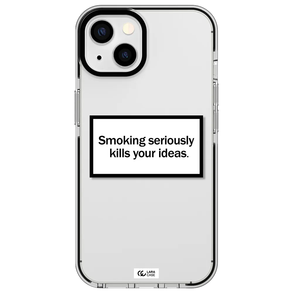 Cigarette Damage Apple iPhone 13 impact black border Case