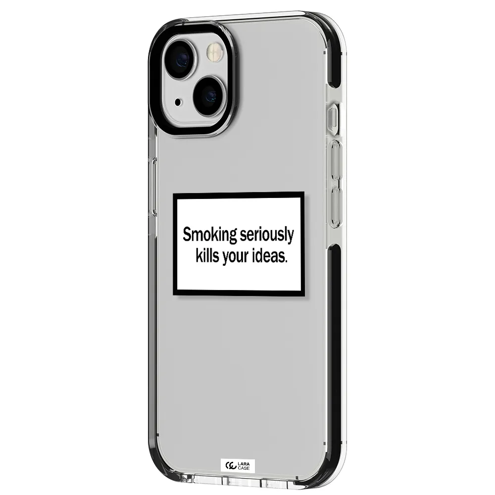 Cigarette Damage Apple iPhone 13 impact black border Case