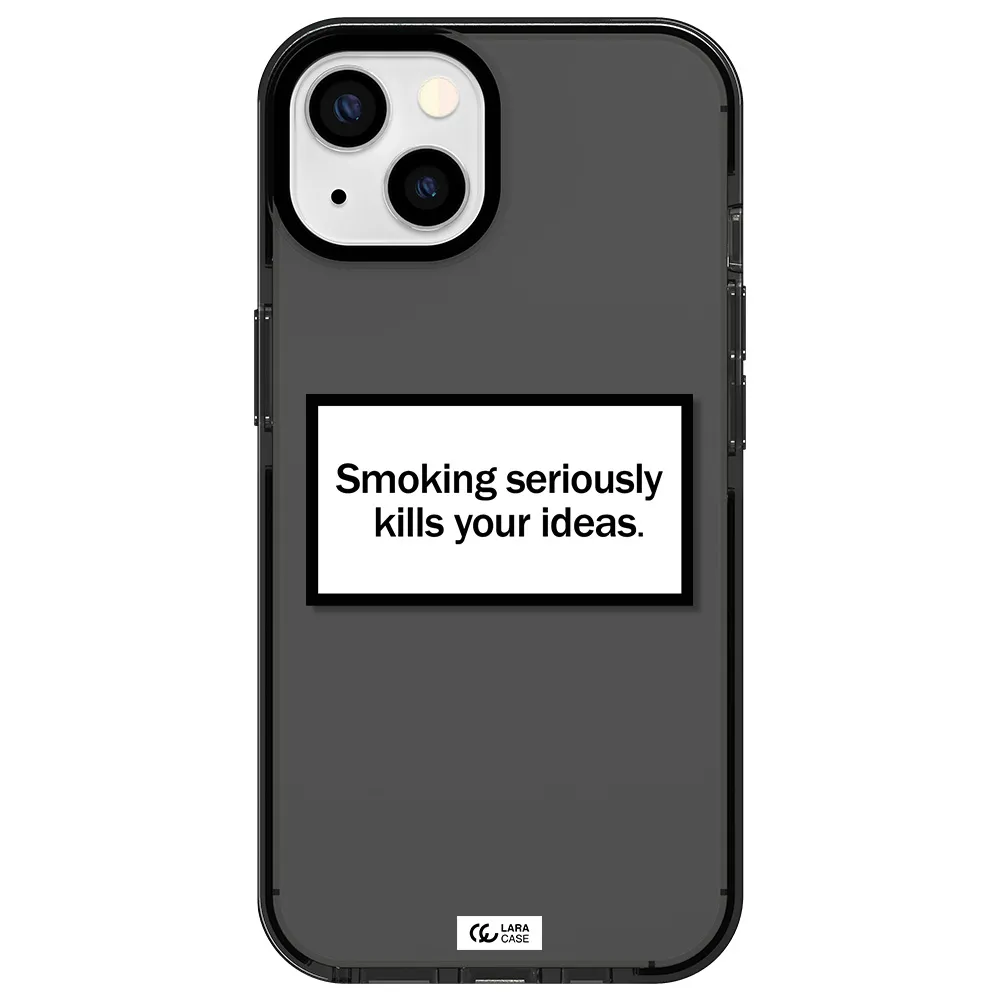 Cigarette Damage Apple iPhone 13 impact Smoke Black Case