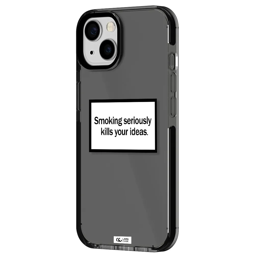 Cigarette Damage Apple iPhone 13 impact Smoke Black Case