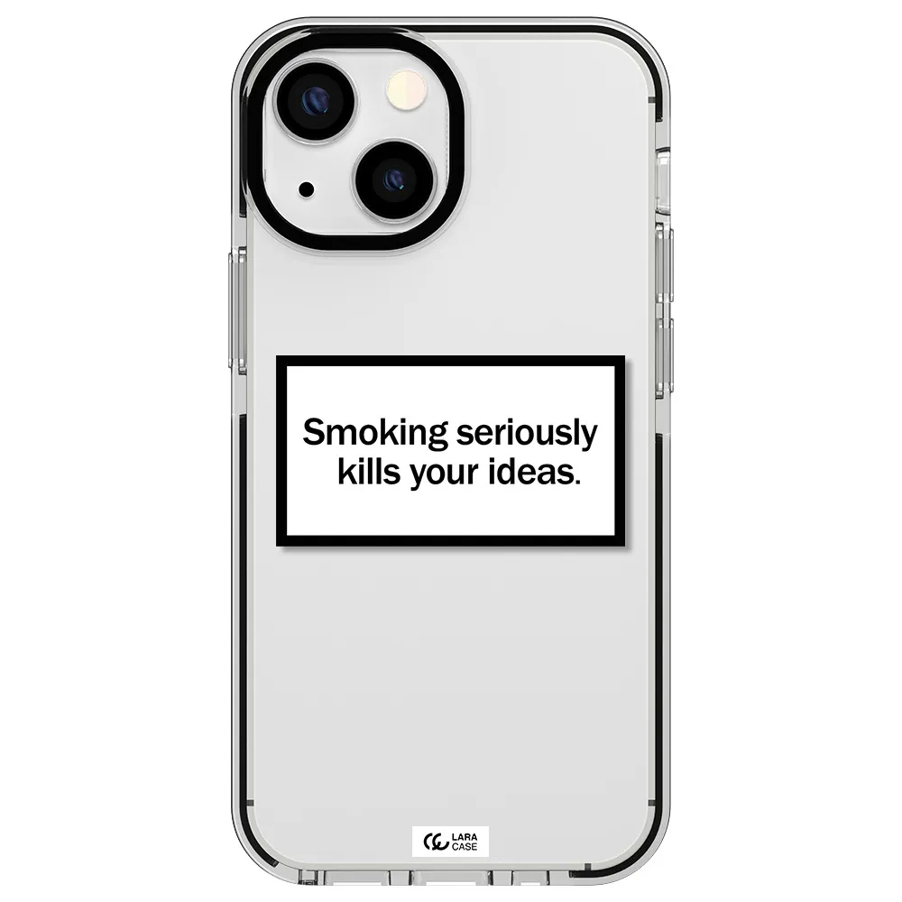 Cigarette Damage Apple iPhone 13 mini impact black border Case
