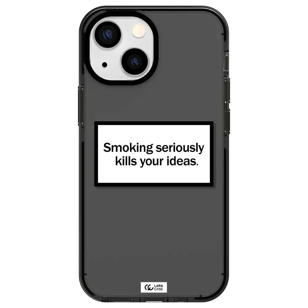 Cigarette Damage Apple iPhone 13 mini impact Smoke Black Case