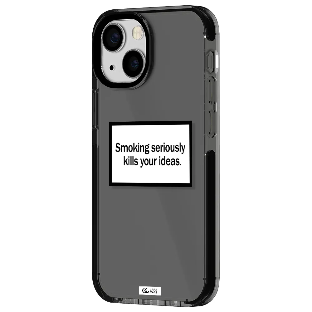 Cigarette Damage Apple iPhone 13 mini impact Smoke Black Case
