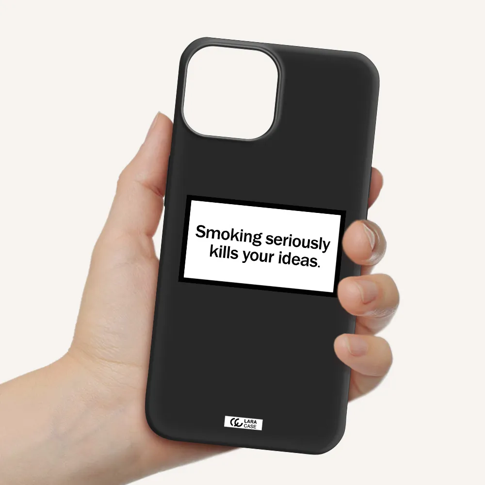 Cigarette Damage Apple iPhone 13 mini Silicone black Case