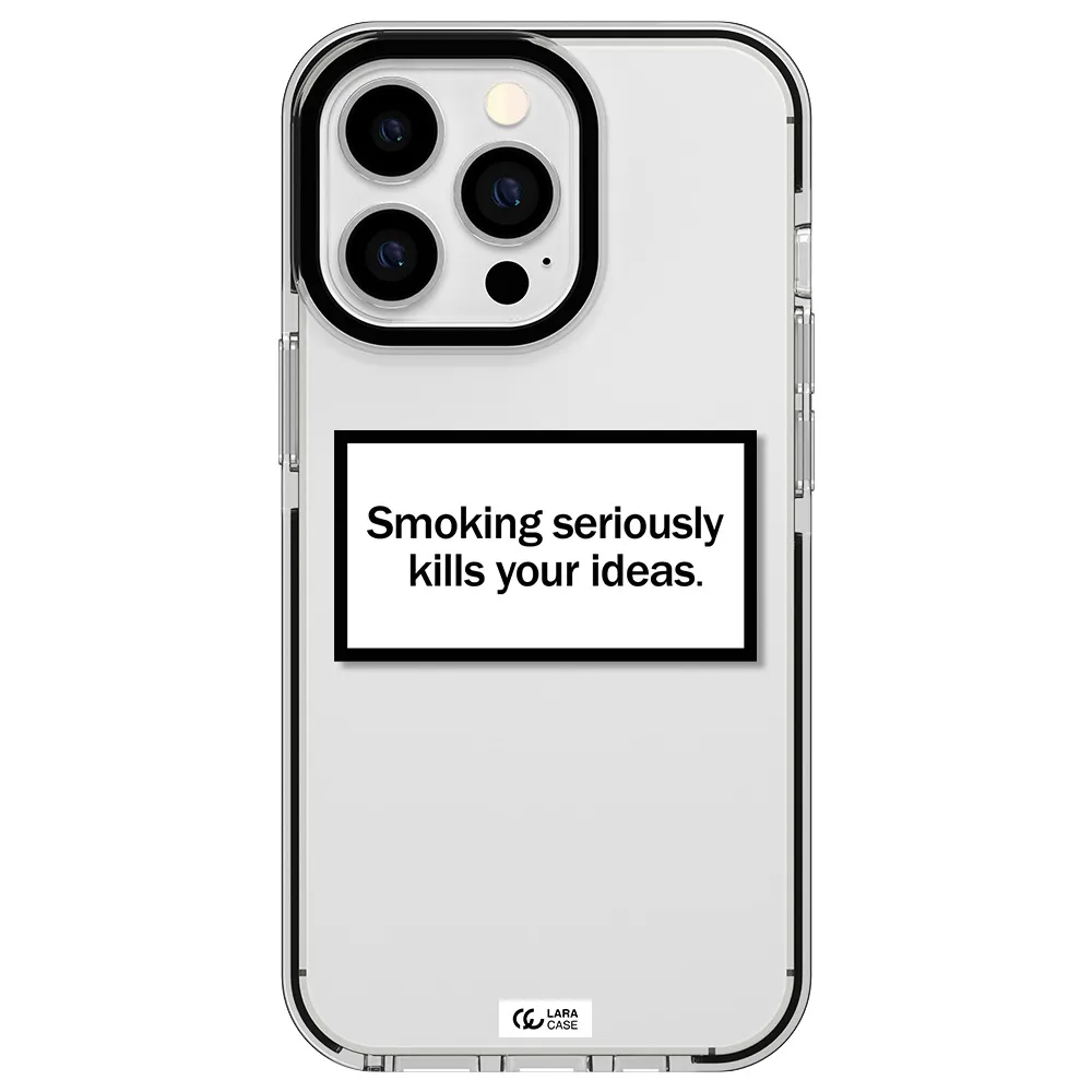 Cigarette Damage Apple iPhone 13 Pro impact black border Case