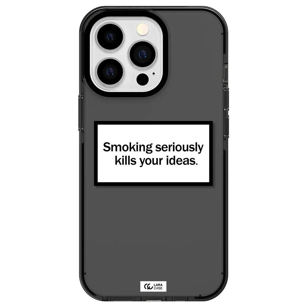 Cigarette Damage Apple iPhone 13 Pro impact Smoke Black Case