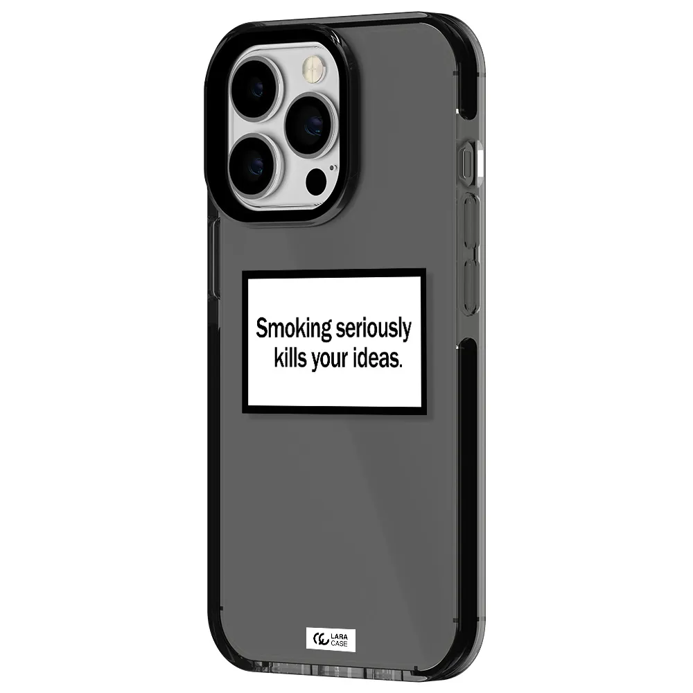 Cigarette Damage Apple iPhone 13 Pro impact Smoke Black Case