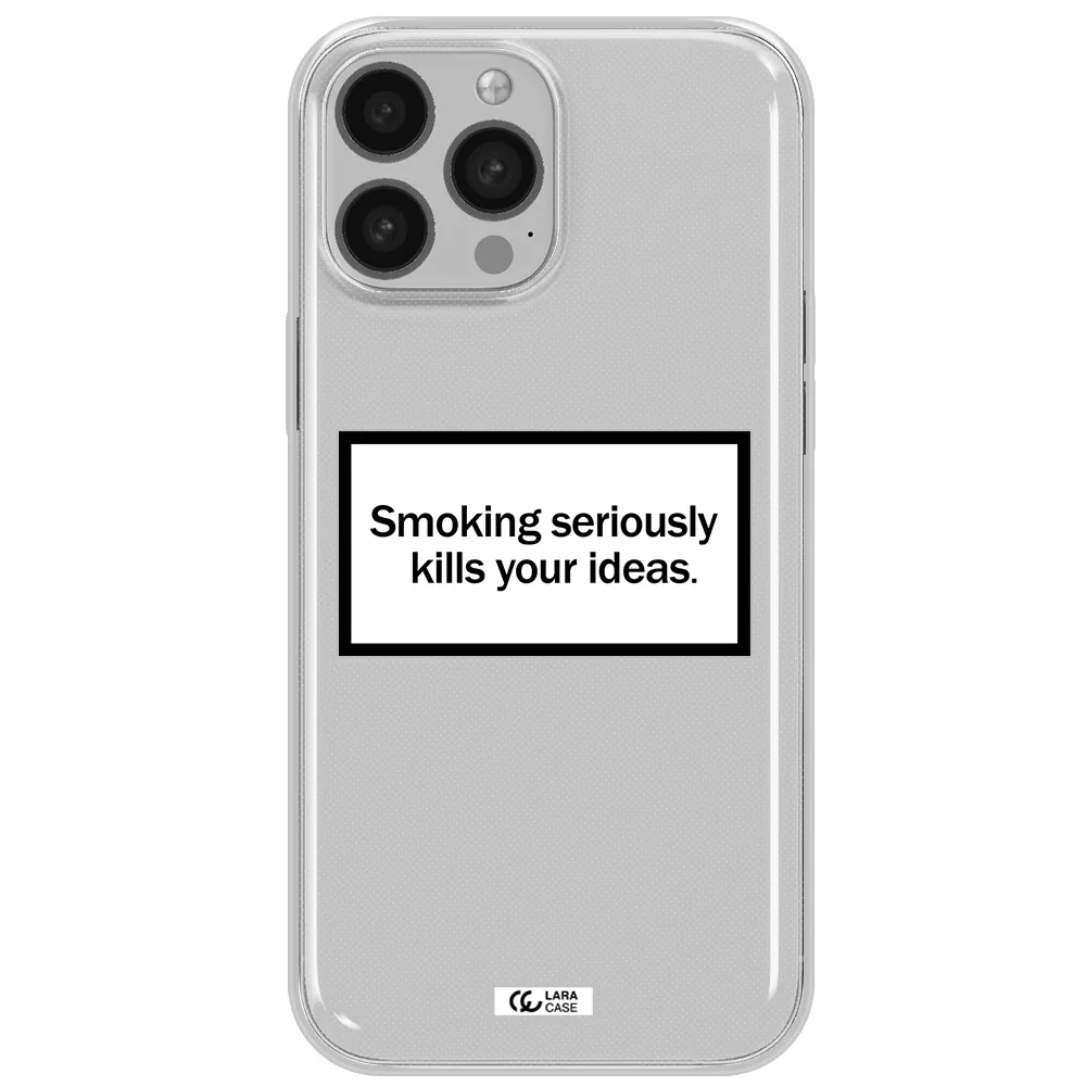 Cigarette Damage Apple iPhone 13 Pro Max Clear TPU Case