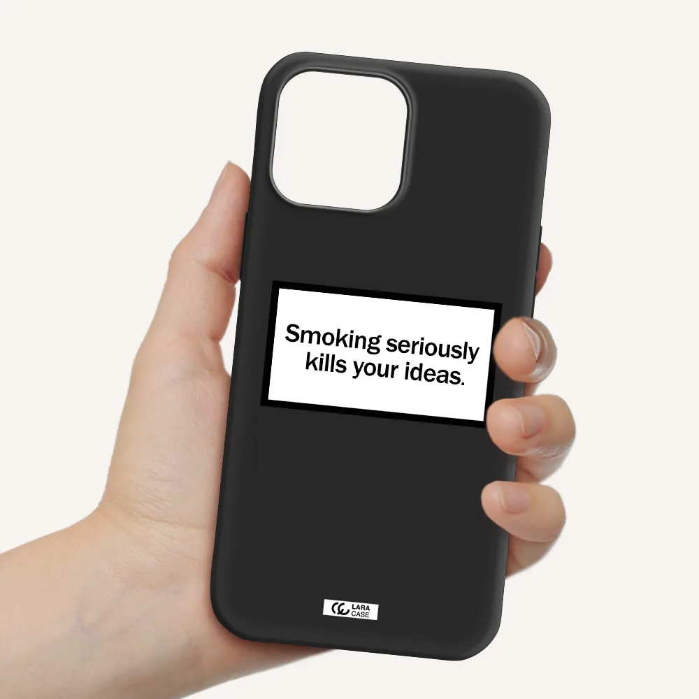 Cigarette Damage Apple iPhone 13 Pro Max Silicone black Case