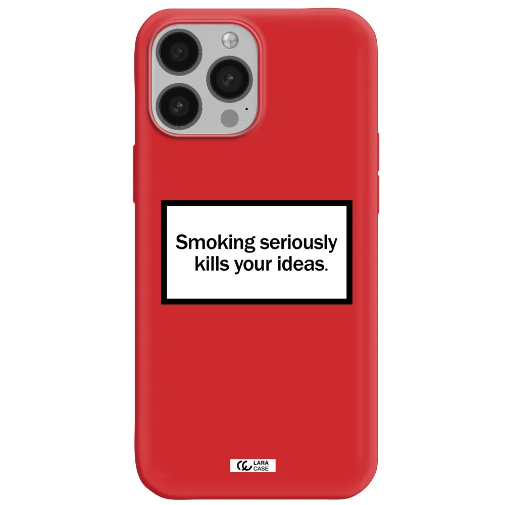 Cigarette Damage Apple iPhone 13 Pro Max Silicone Imperial Red Case