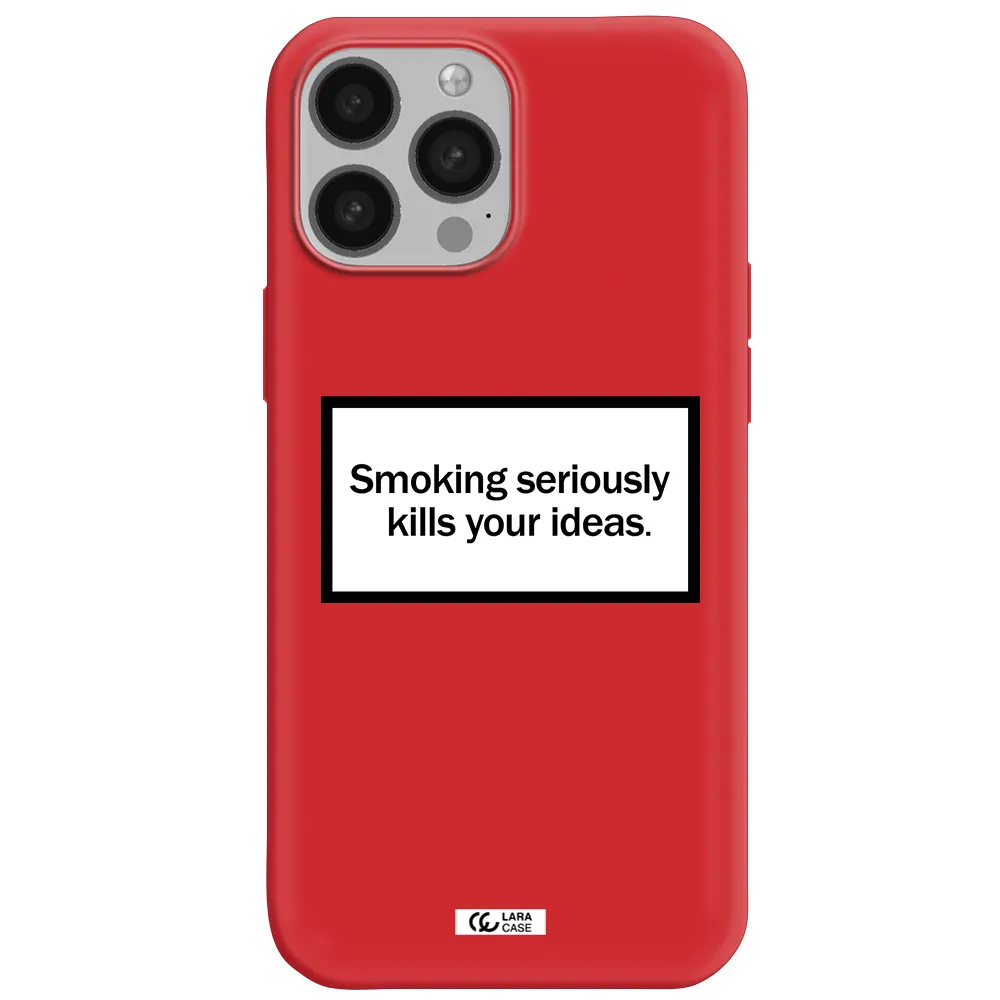 Cigarette Damage Apple iPhone 13 Pro Silicone Imperial Red Case