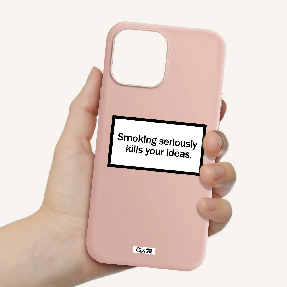 Cigarette Damage Apple iPhone 13 Pro Silicone pastel pink Case