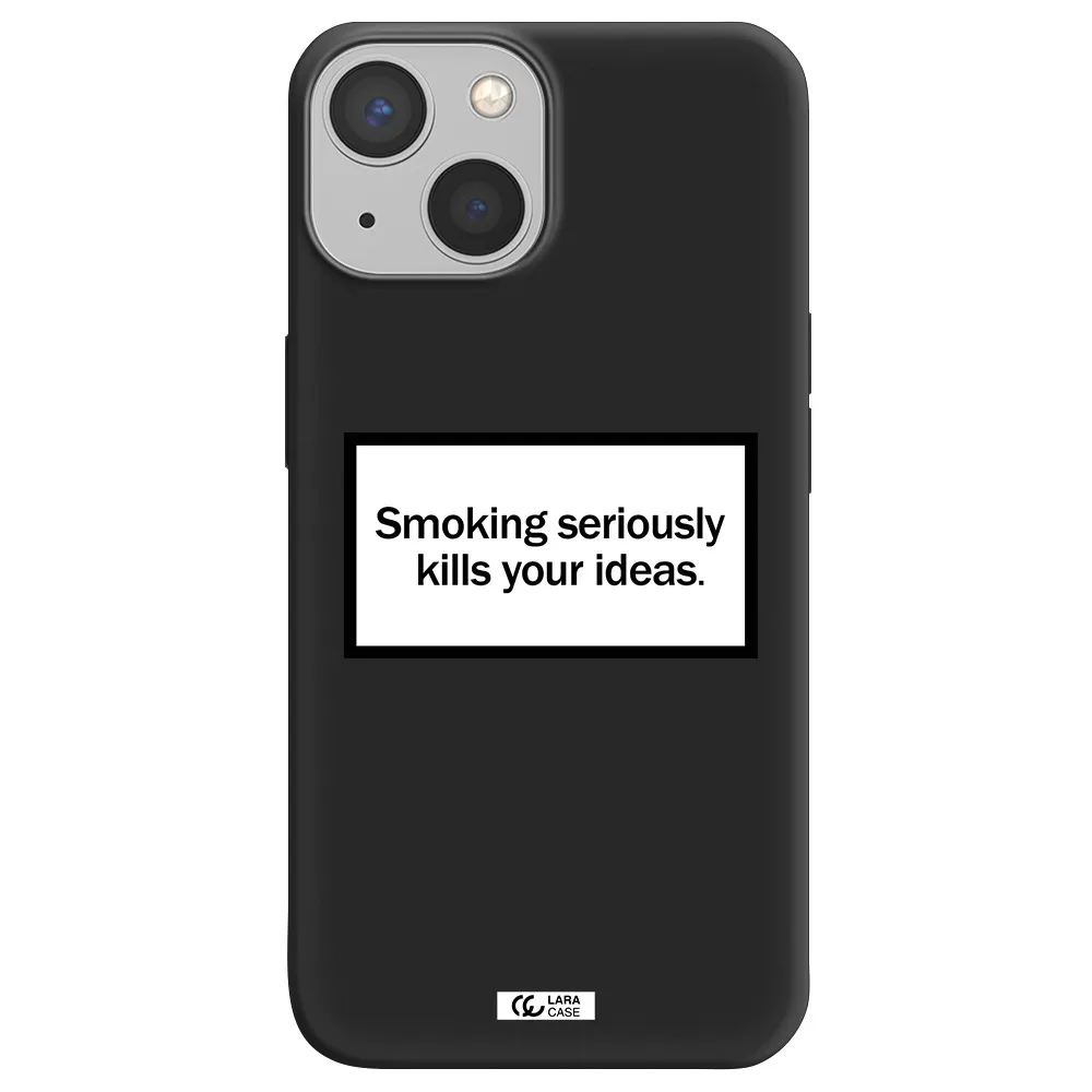 Cigarette Damage Apple iPhone 13 Silicone black Case