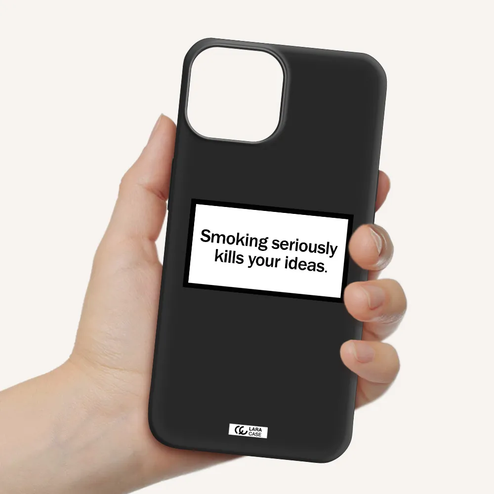 Cigarette Damage Apple iPhone 13 Silicone black Case